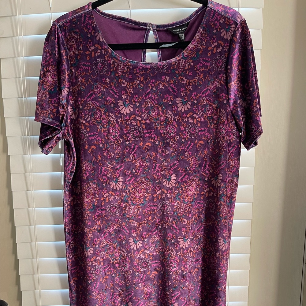 70s Style Lucky Brand Velvet Dress